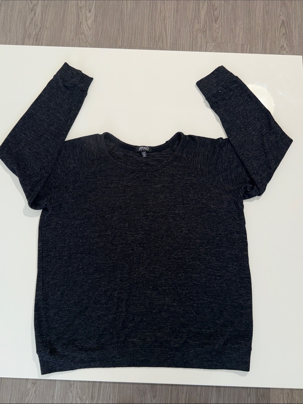 Buffalo David Bitton Sweater Men Black Cozy Cabin Knit Crew Neck Size XL